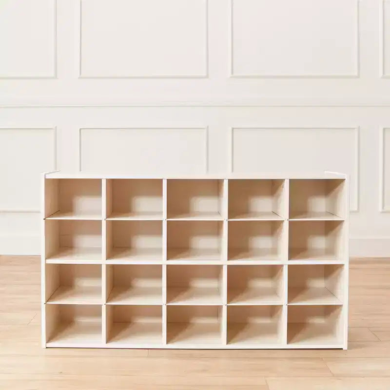 ECR4Kids Streamline 20 Cubby Tray Cabinet with 20 Scoop Front Bins, 4x5, Kids Furniture