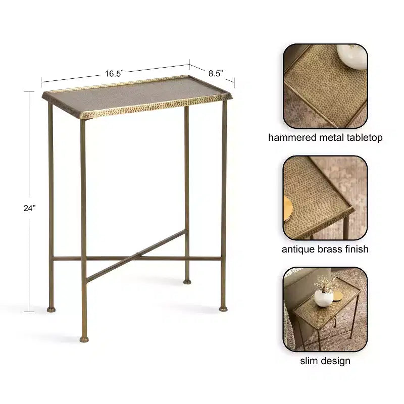 Kate and Laurel Sanzo Slim Side Table