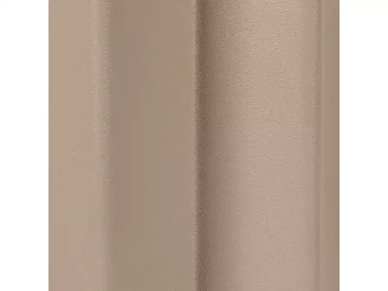 Storied Home Pleated Metal Side Table, Beige