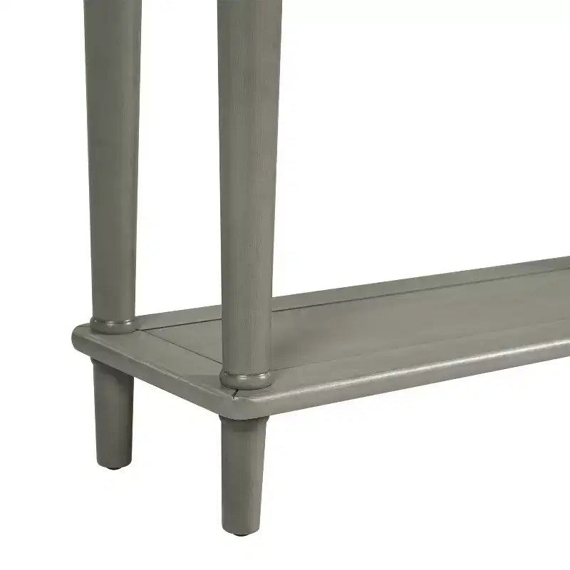 Luxystar Retro Console Table with 4 Drawers, Open Shelf for Entryway and Living Room, Grey Wash