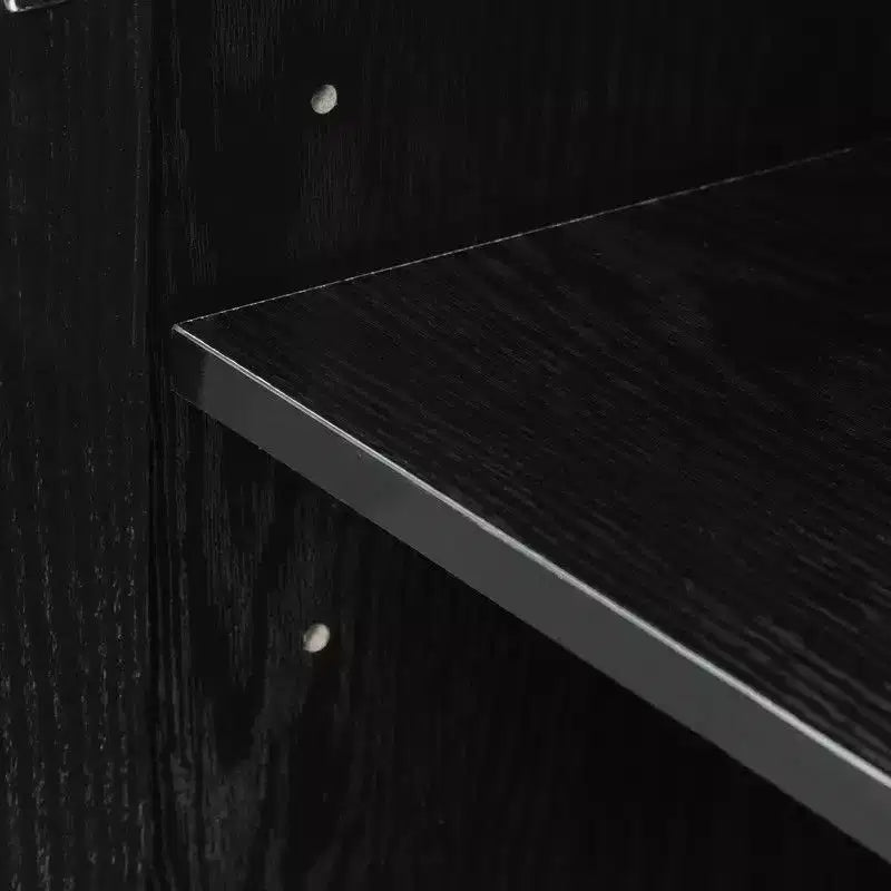 PexFix 62 W x 31 H Modern Sideboard Cabinet with 4-Doors Rattan Panels Buffet Console Accent Storage Cabinet for Hallway Entryway Dining Room Black