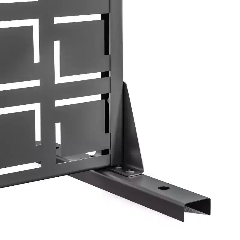 MAYEERTY 72 inch Room DIvider Rectangle Privacy Screen Galvanized Frame Privacy Screen Black