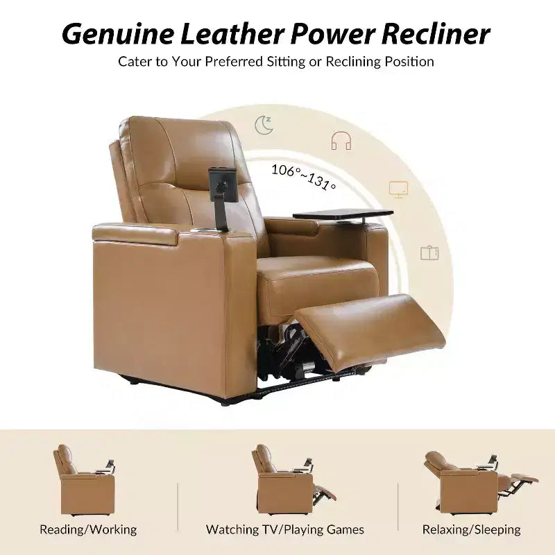 Flora Genuine Leather Recliner Set of 2|HULALA HOME