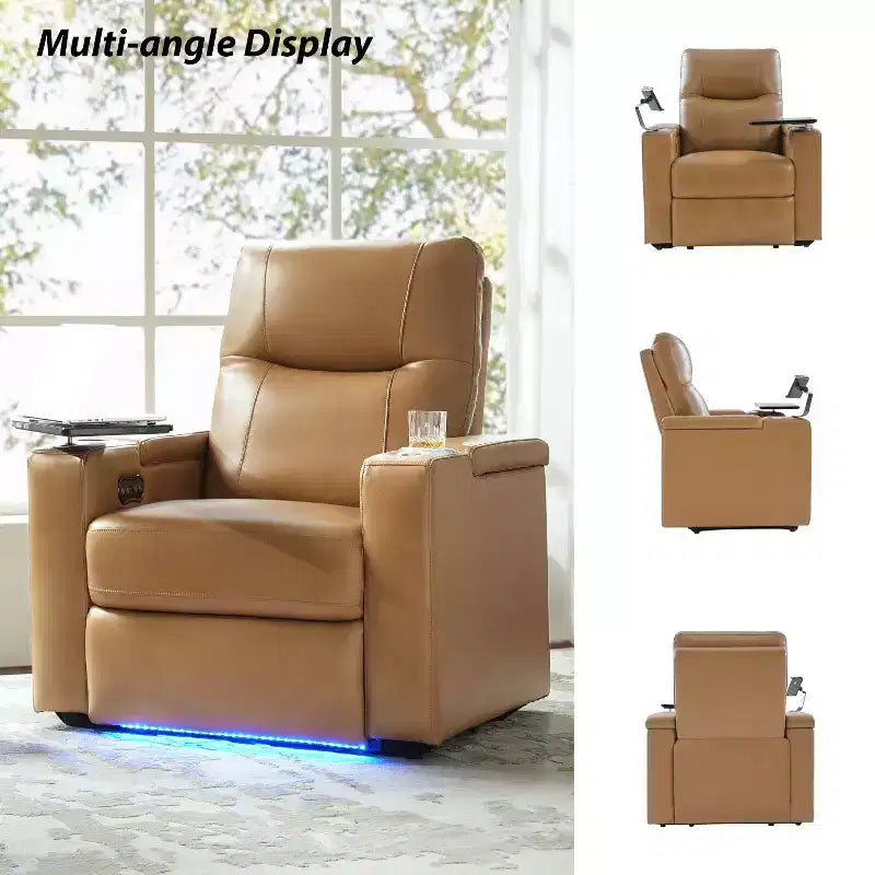 Flora Genuine Leather Recliner Set of 2|HULALA HOME