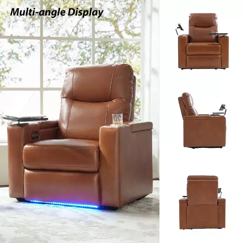 Flora Genuine Leather Recliner Set of 2|HULALA HOME