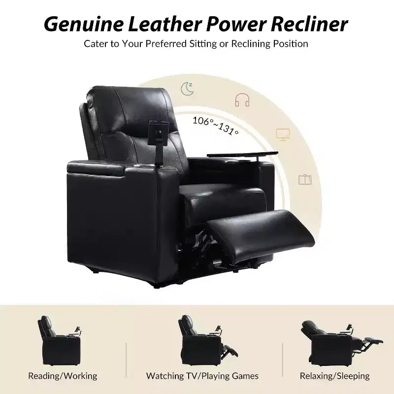 Flora Genuine Leather Recliner Set of 2|HULALA HOME