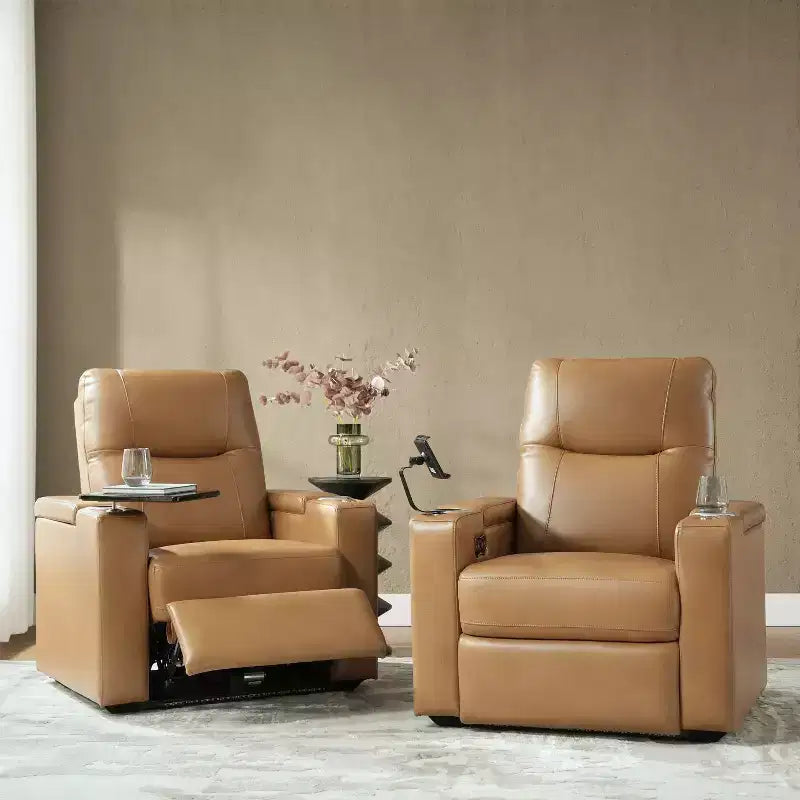 Flora Genuine Leather Recliner Set of 2|HULALA HOME