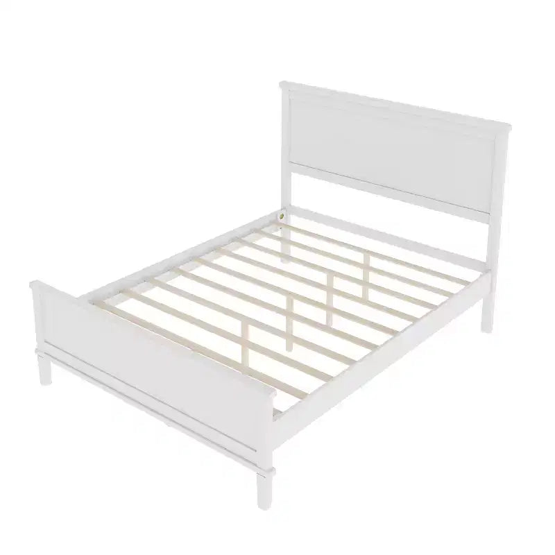 Polibi Mid-Century Modern Solid Wood Platform Bed