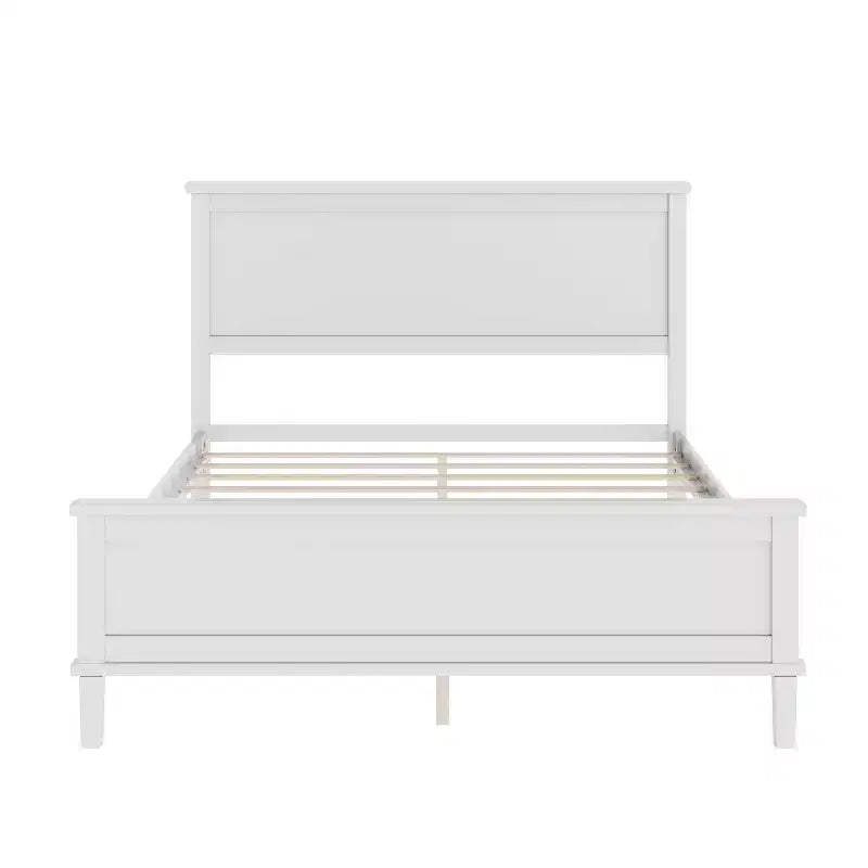 Polibi Mid-Century Modern Solid Wood Platform Bed