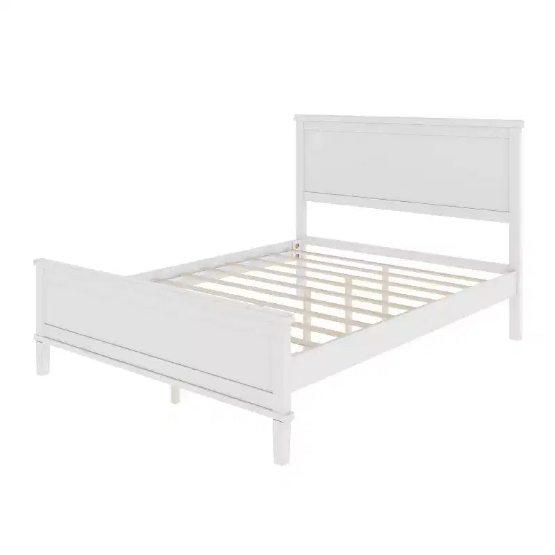Polibi Mid-Century Modern Solid Wood Platform Bed
