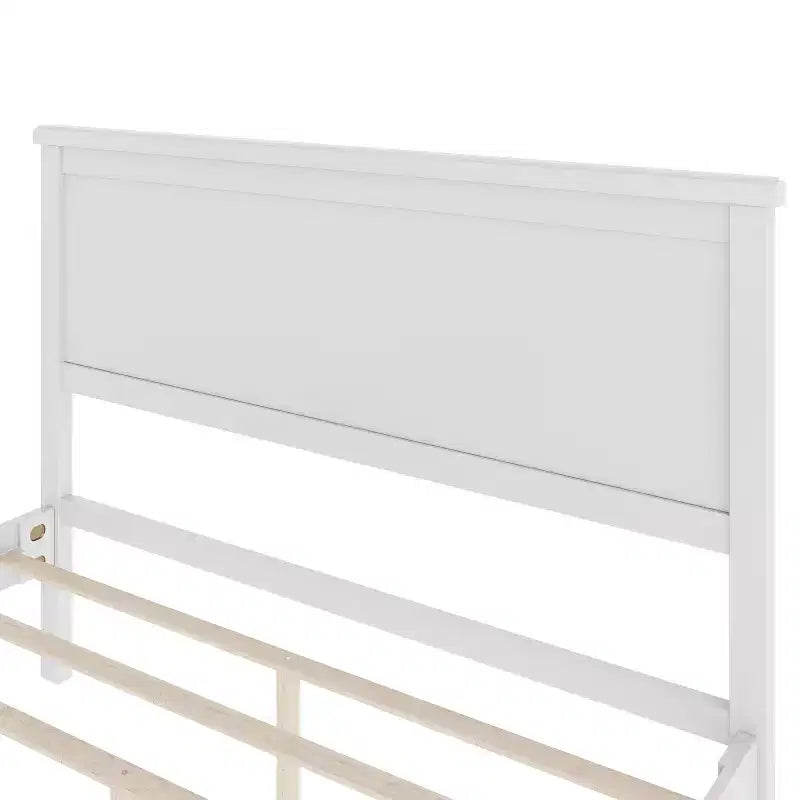 Polibi Mid-Century Modern Solid Wood Platform Bed