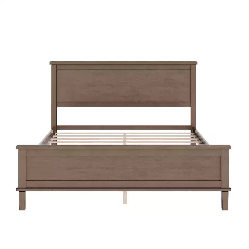 Polibi Mid-Century Modern Solid Wood Platform Bed