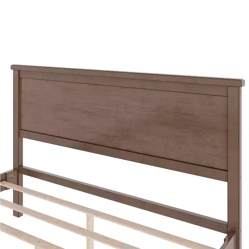 Polibi Mid-Century Modern Solid Wood Platform Bed