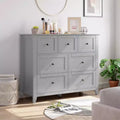 CuisinSmart Wood Dresser for Bedroom, 7 Drawer Chest of Drawers with Metal Handle, Closet Store Organizer for Living Room Hallway bedroom