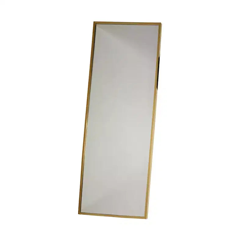 Okak 77*27.5IN Rectangular Full Body Mirror with Stainless Steel Frame, Floor Mirror with Hanging Holes, Wall Mirror for Living Room, Bedroom, Gold