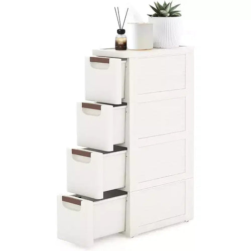 Dcolora 3 Drawers Narrow Storage Cabinet, Slim Bathroom Storage Cabinet