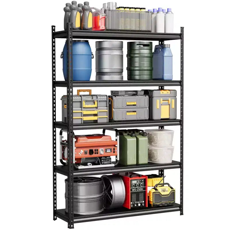 5-Tier Garage Shelving Unit, Adjustable Steel Utility Storage Rack with Metal Shelves, 3850 Lbs Total Capacity, for Garage, Warehouse, Heavy Duty