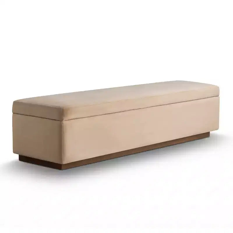 60 Modern Velvet Upholstered Storage Bench, Stylish Living Room Seating with Hidden Storage, End-of-Bed and Entryway Bench-Panipeachy