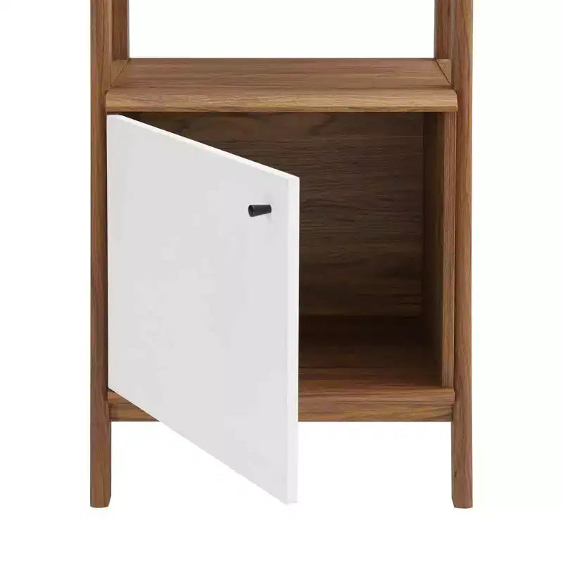 71" Bixby Bookshelf Display Walnut/White - Modway