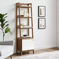 71" Bixby Bookshelf Display Walnut/White - Modway