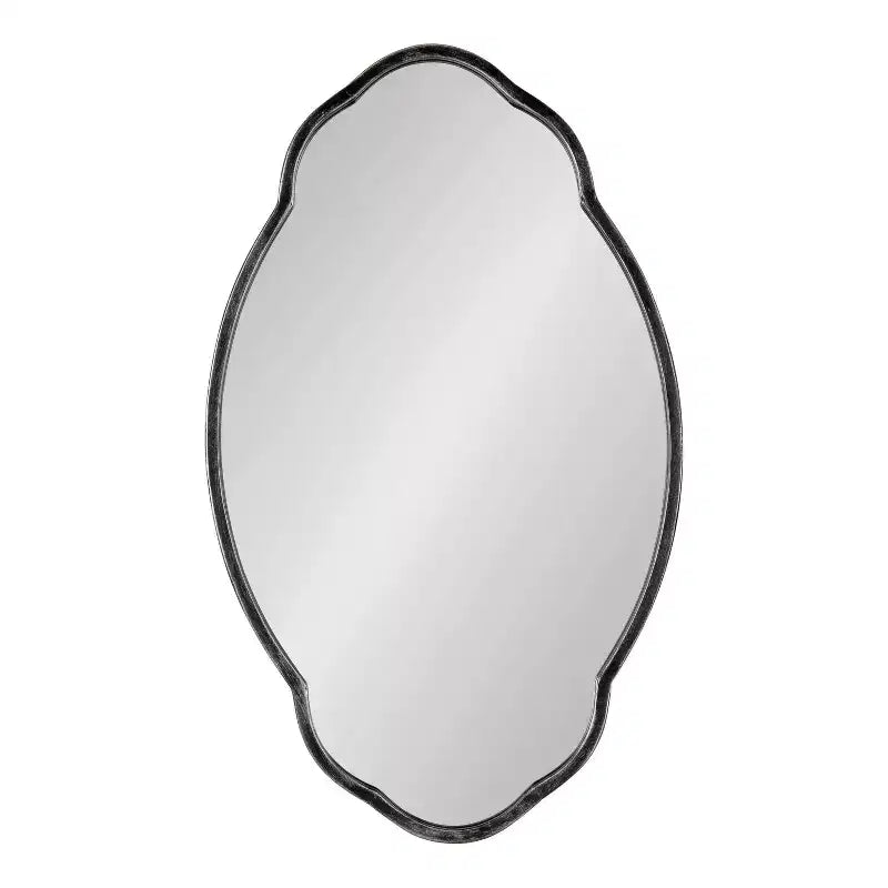 18 x 30 Magritte Scalloped Oval Decorative Wall Mirror - Kate & Laurel All Things Decor